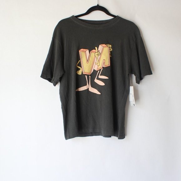 RVCA Tops - RVCA Mascot T-Shirt Relaxed Short Sleeve Black NEW X-Small XS